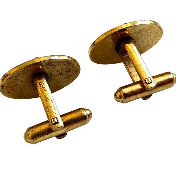 USMC WW 2 cufflinks silver gold tone - Picture 6 of 9